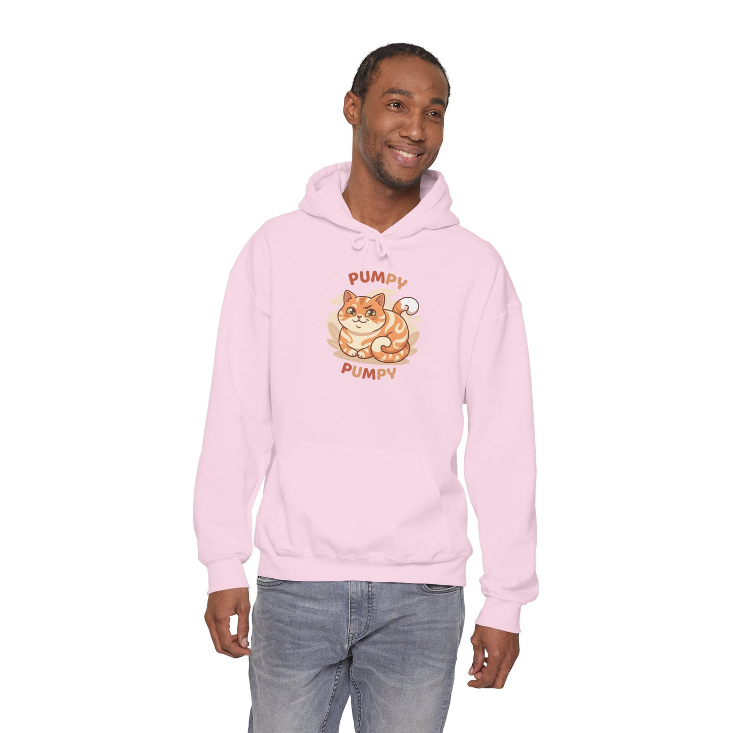 Pumpy Pumpy Cat Hoodie — Cute Chubby Orange Cat Graphic Pullover