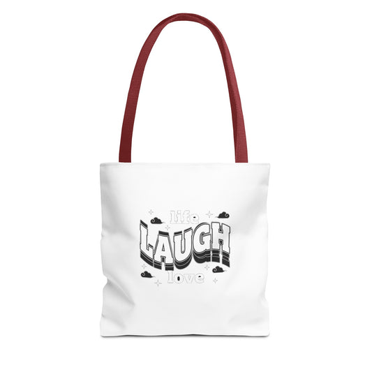 Laugh Tote Bag — Retro Comic 'Laugh' Graphic Canvas Tote