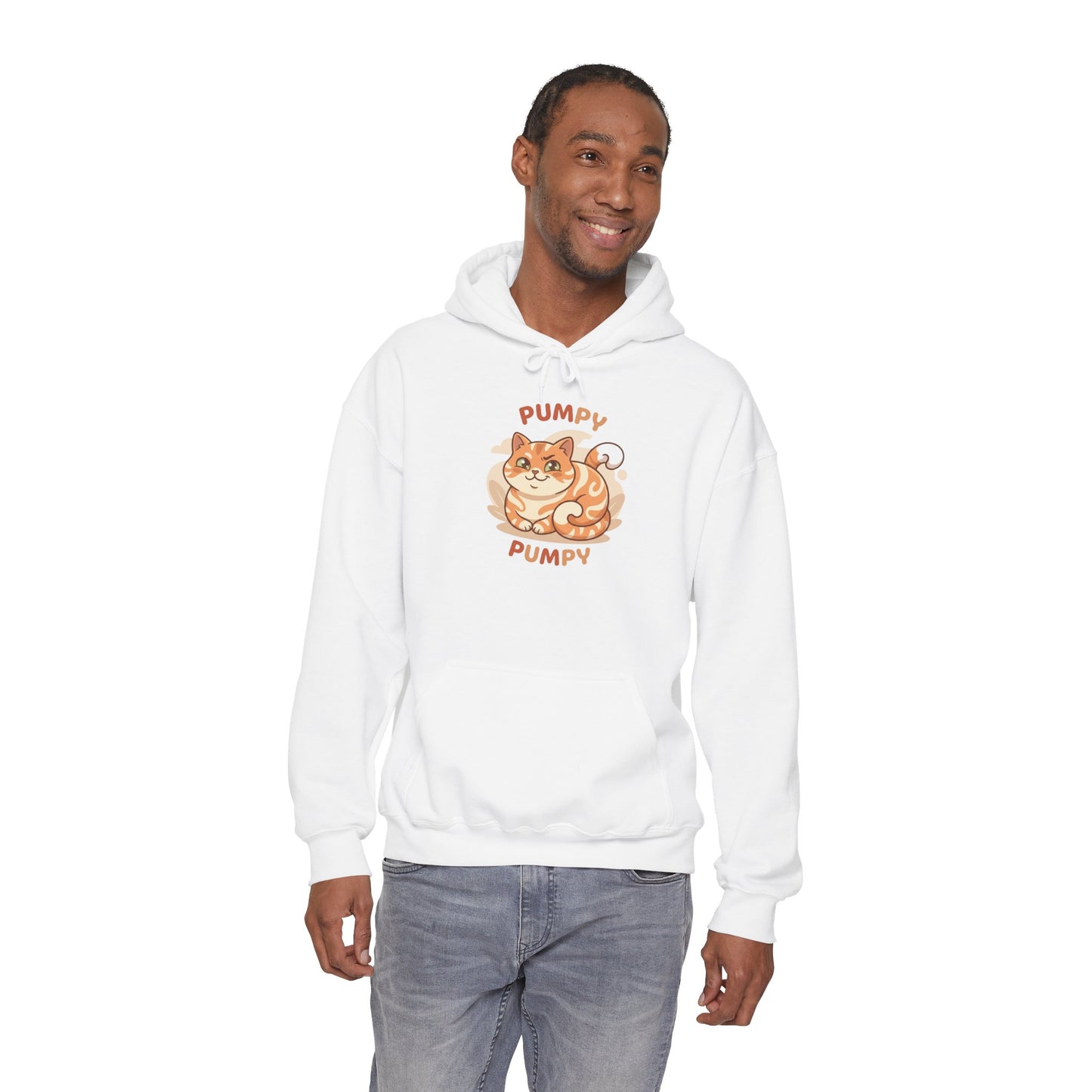 Pumpy Pumpy Cat Hoodie — Cute Chubby Orange Cat Graphic Pullover