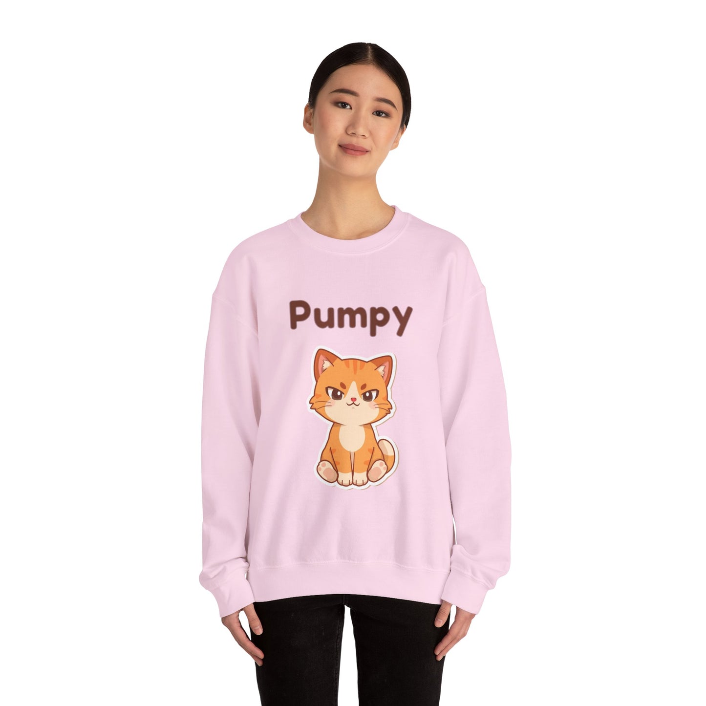 Pumpy Cute Orange Kitten Crewneck Sweatshirt