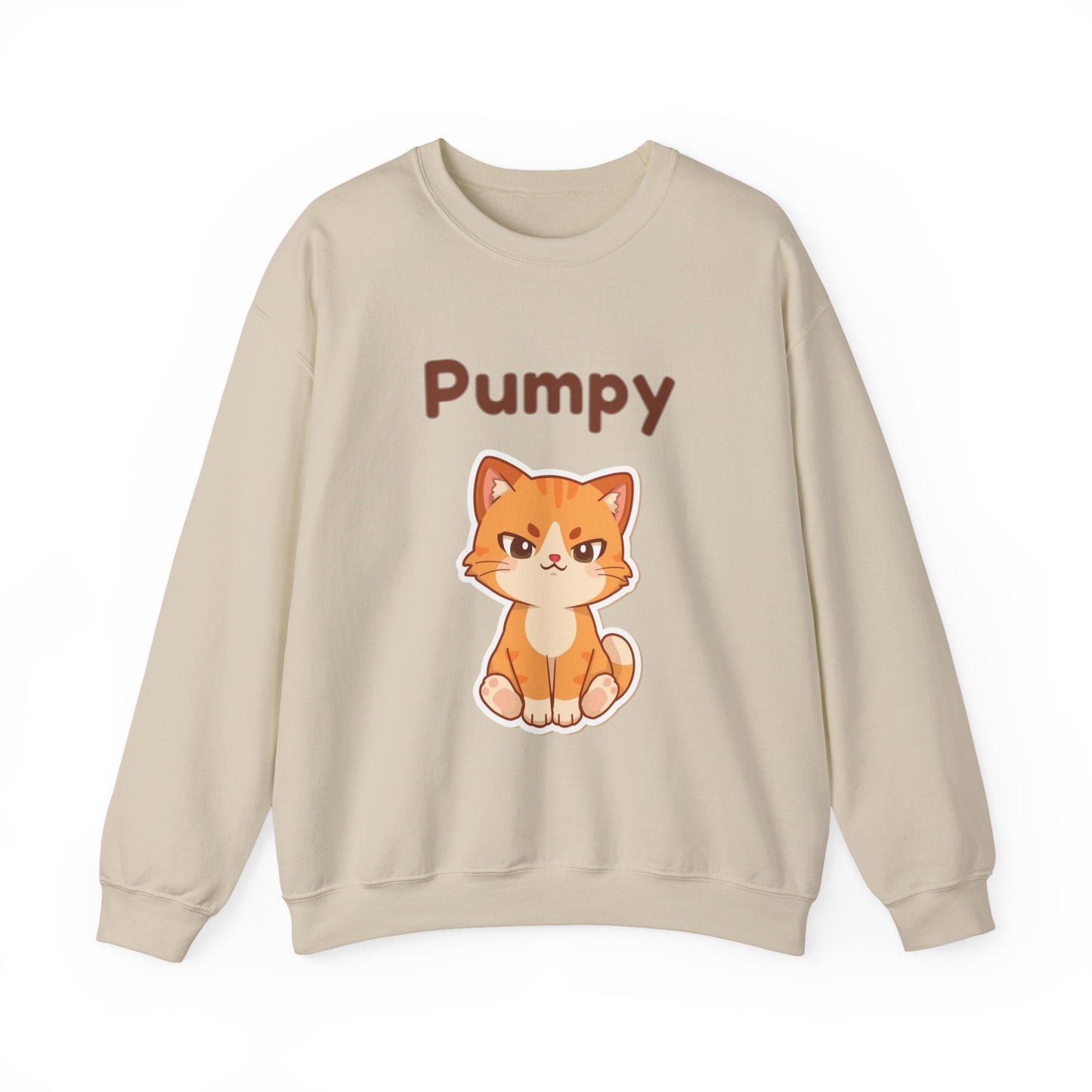 Pumpy Cute Orange Kitten Crewneck Sweatshirt