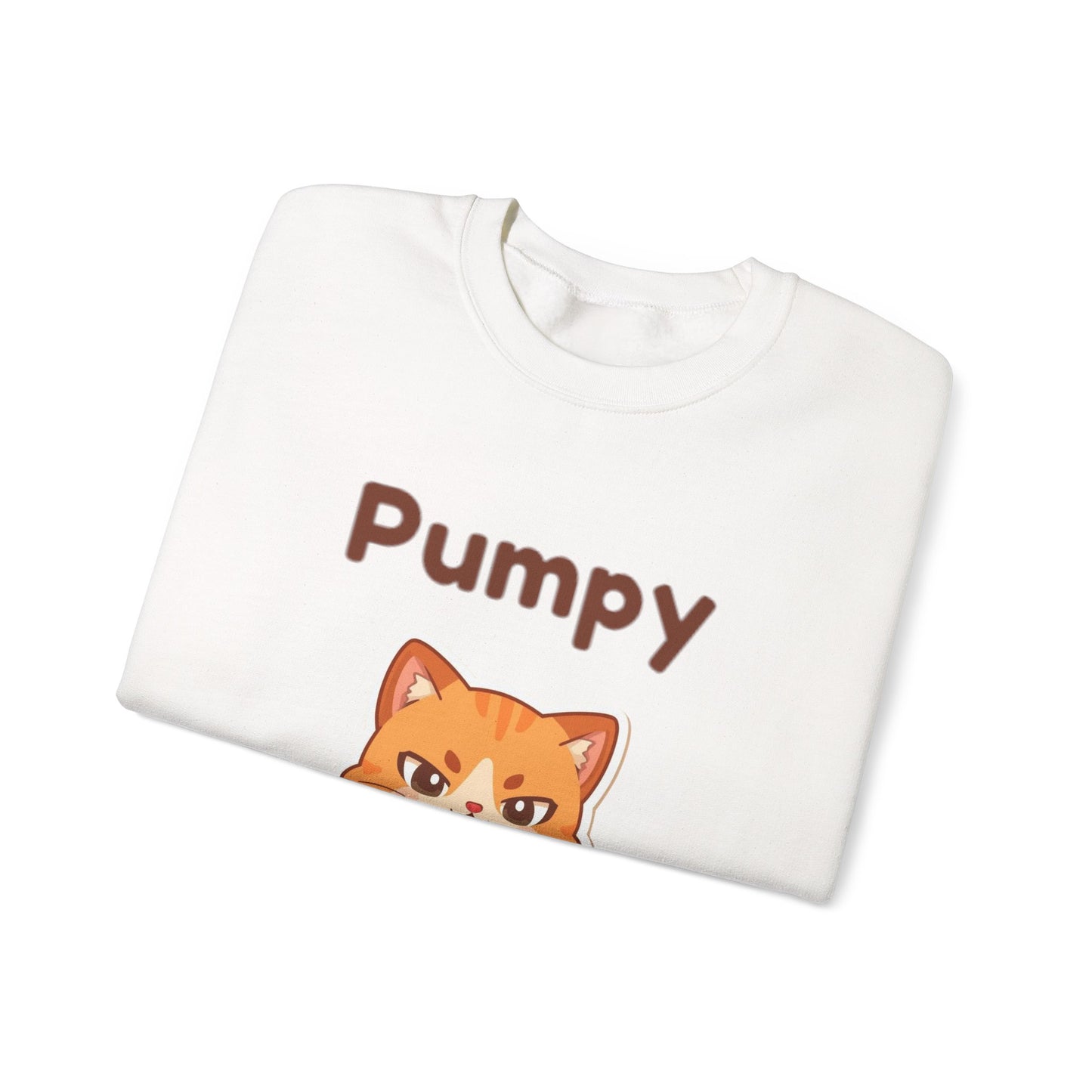 Pumpy Cute Orange Kitten Crewneck Sweatshirt