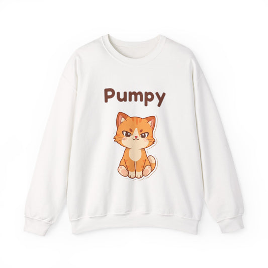 Pumpy Cute Orange Kitten Crewneck Sweatshirt