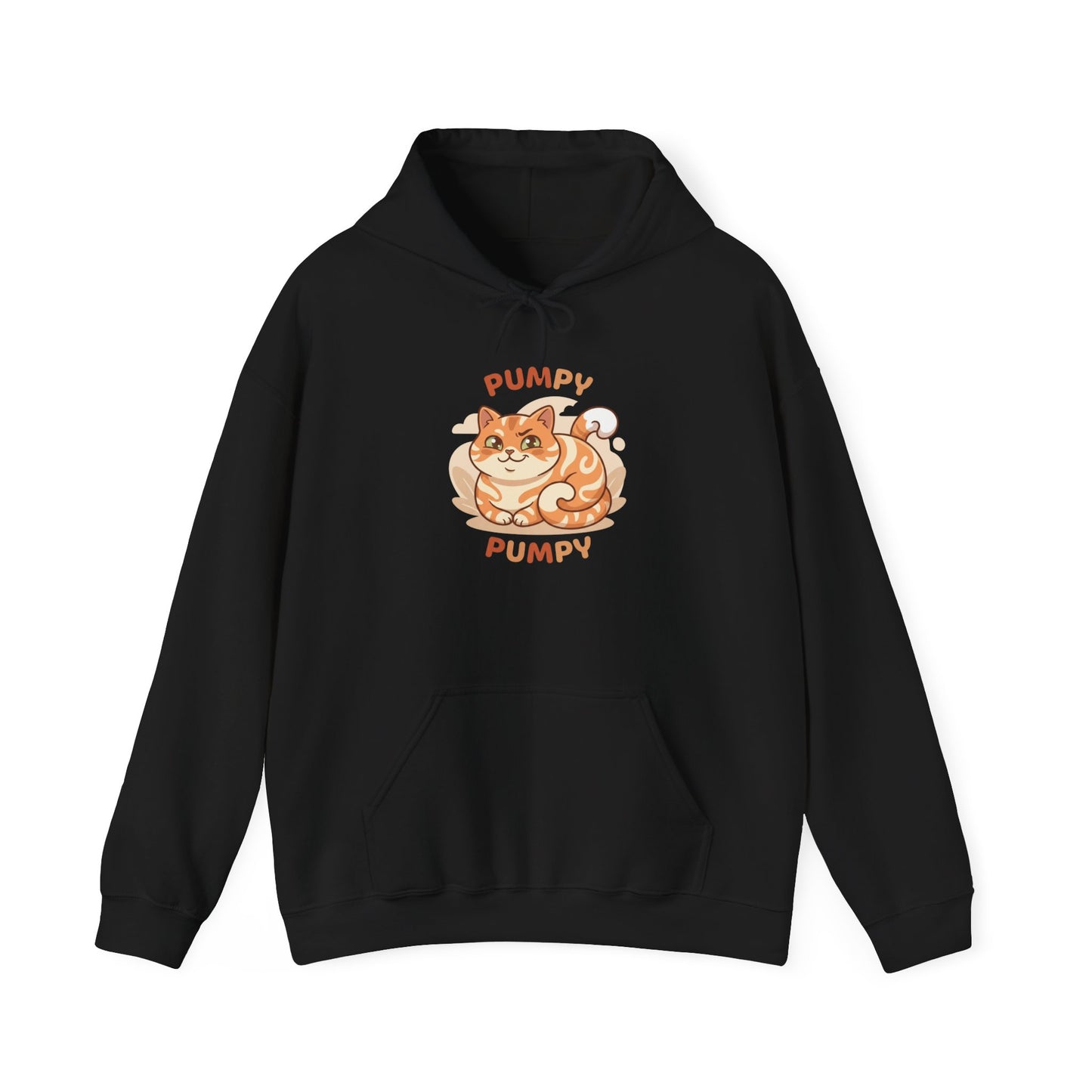 Pumpy Pumpy Cat Hoodie — Cute Chubby Orange Cat Graphic Pullover