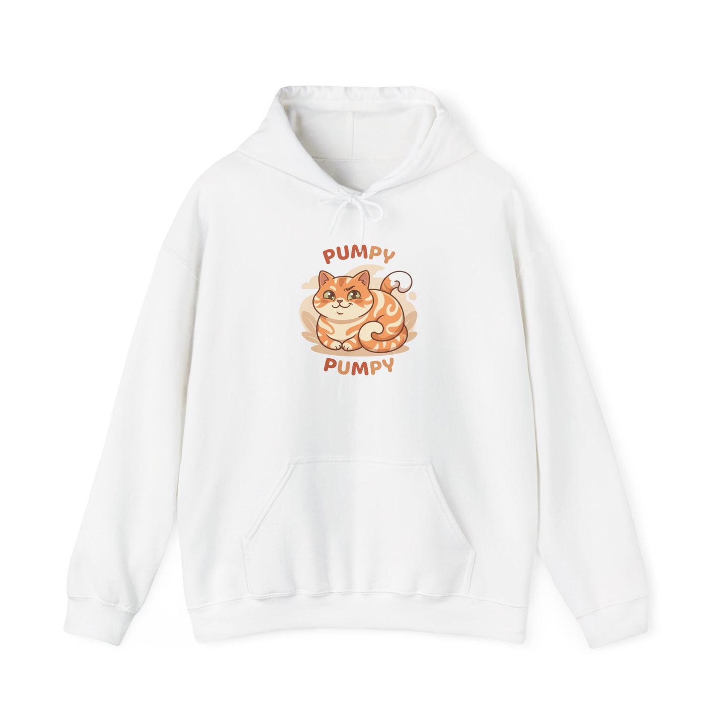 Pumpy Pumpy Cat Hoodie — Cute Chubby Orange Cat Graphic Pullover